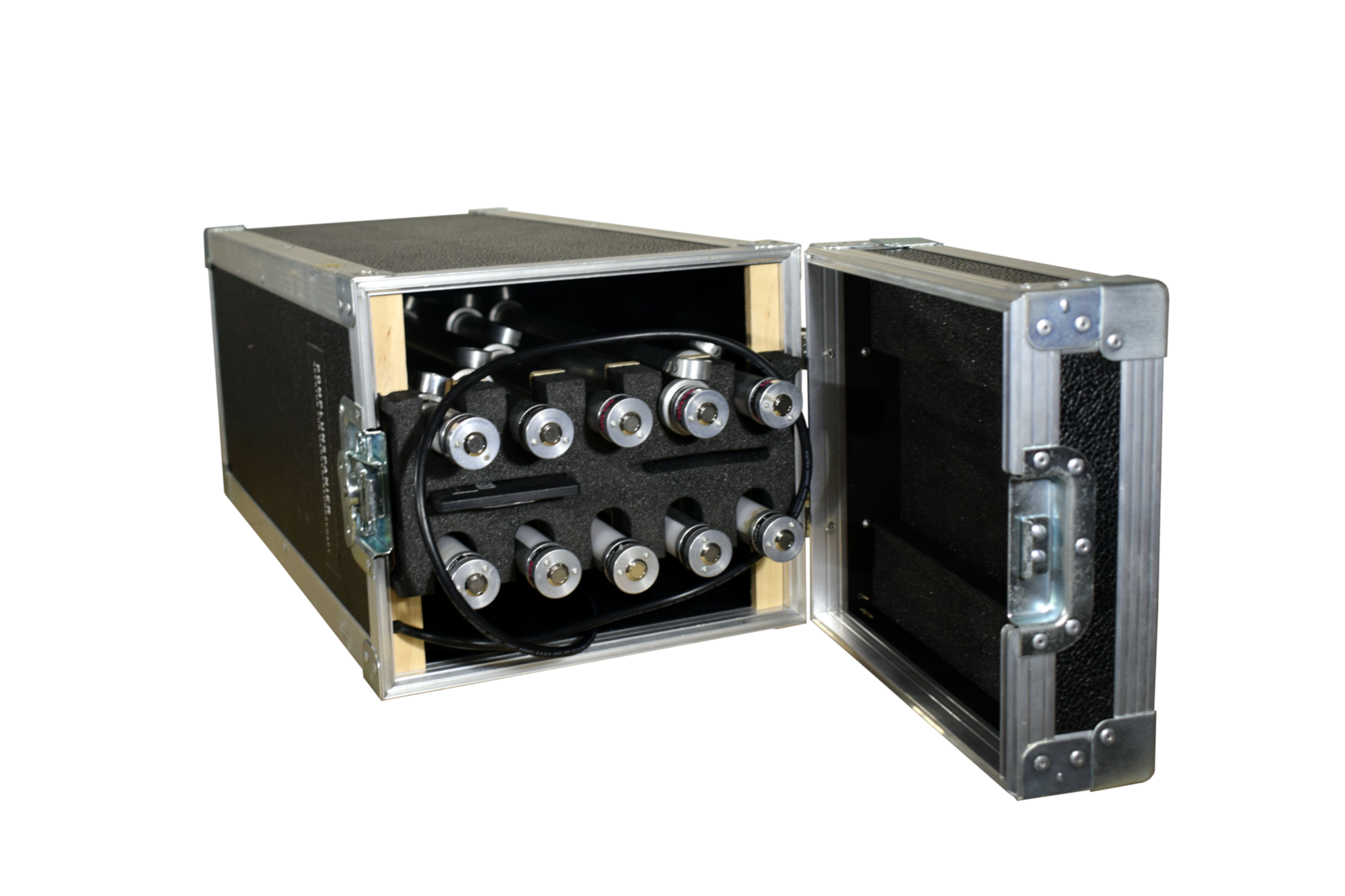 Apestick 4 Flightcase geöffnet